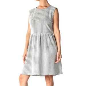 LOFT Sleeveless Chevron Textured A-line Dress 0